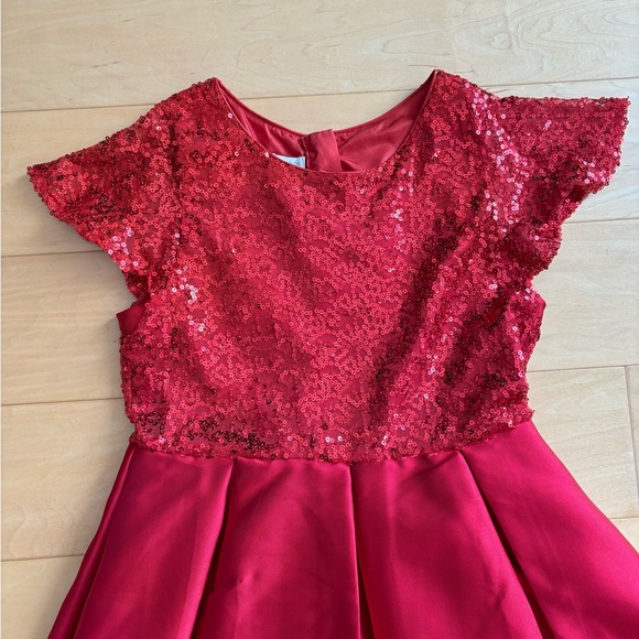 NWOT Monsoon London Truth Red Sequin Top Girls Party Dress - Size 12-13 yr - Picture 4 of 9
